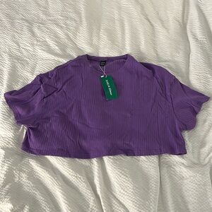 SHEIN purple crop tee